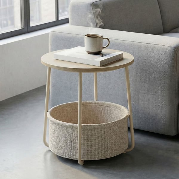 Sidebord, 45x50 cm, Naturlig Beige