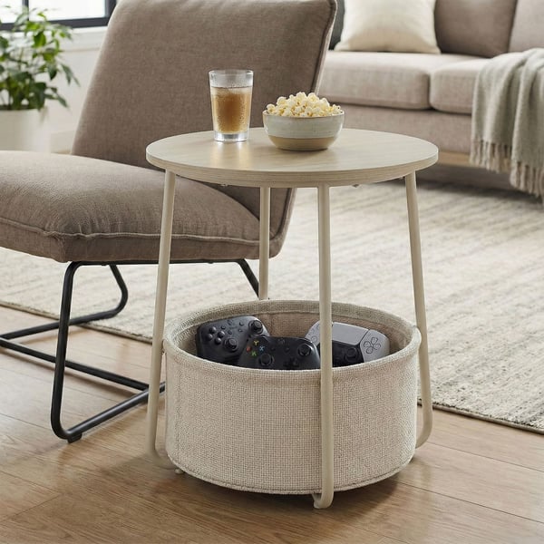 Sidebord, 45x50 cm, Naturlig Beige