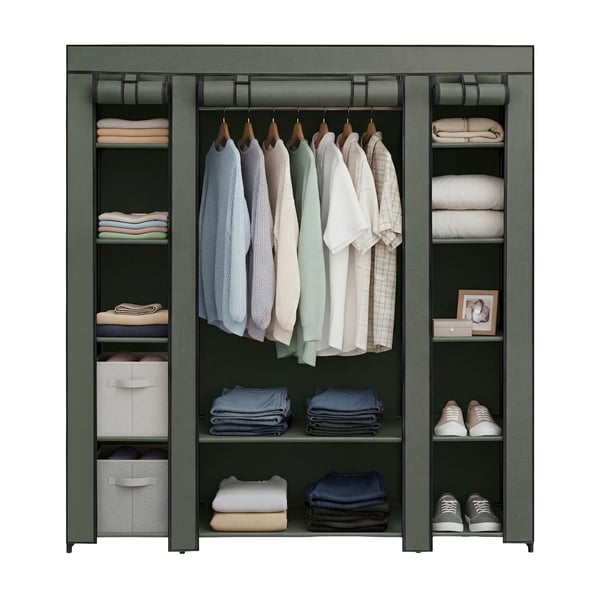Garderobe, Stofgarderobe, 175x150x45 cm, Grøn