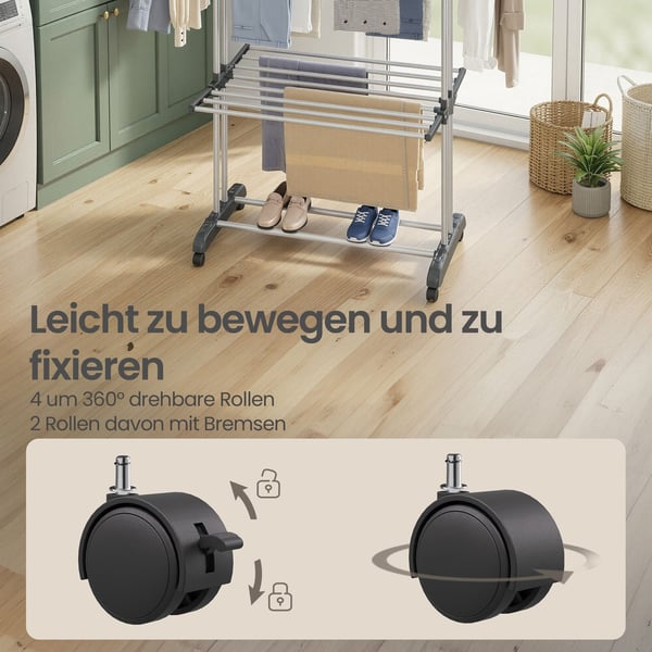 Klesstativ, 63,5x128x173 cm, Svart