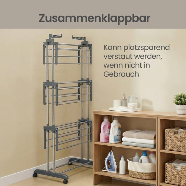 Klesstativ, 63,5x128x173 cm, Svart