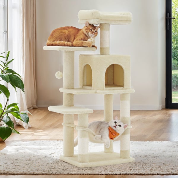Kattträd, 45x35x112 cm, Beige
