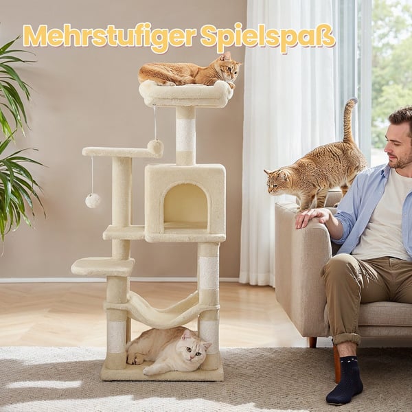 Kattträd, 45x35x112 cm, Beige