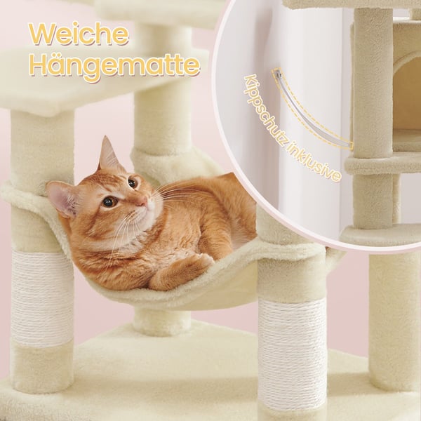 Kattträd, 45x35x112 cm, Beige