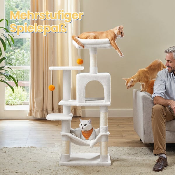 Kattetre, 45x35x112 cm, Beige