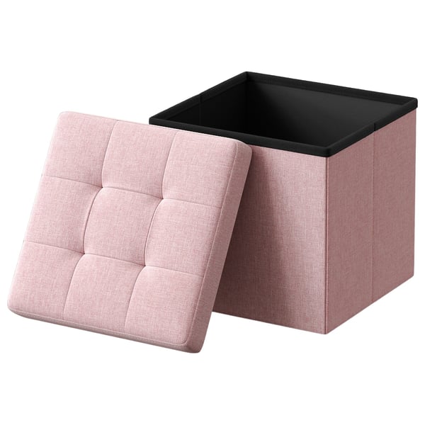 Förvaringspuff, 30x30x30 cm, Rosa