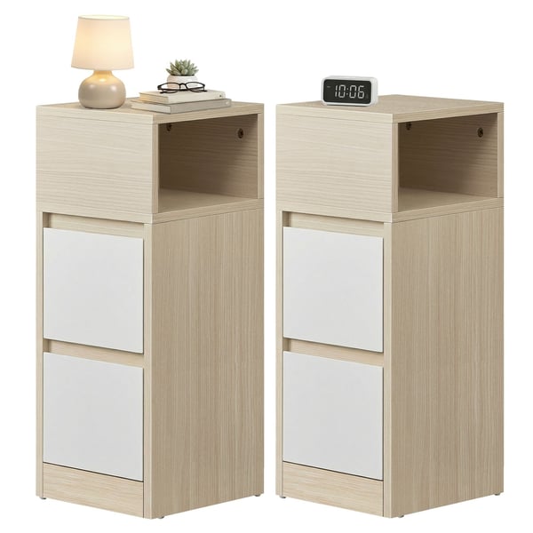 Nattbord, 30x25x65 cm, Beige