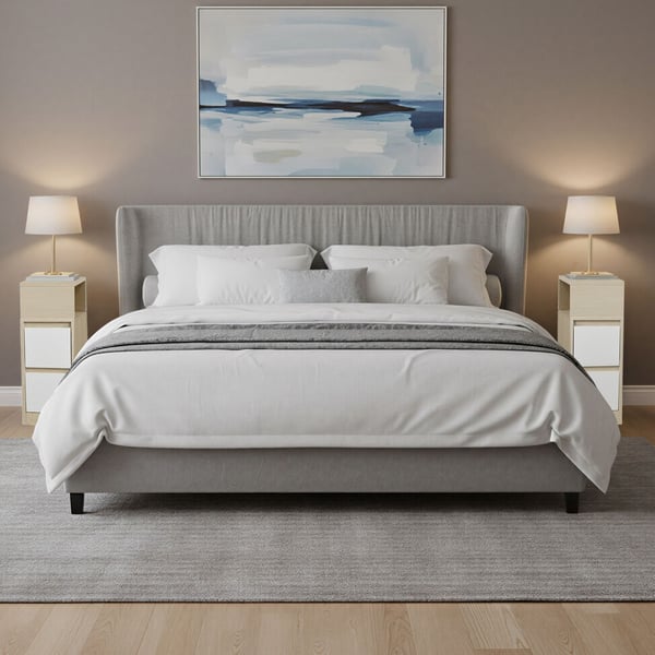 Nattbord, 30x25x65 cm, Beige