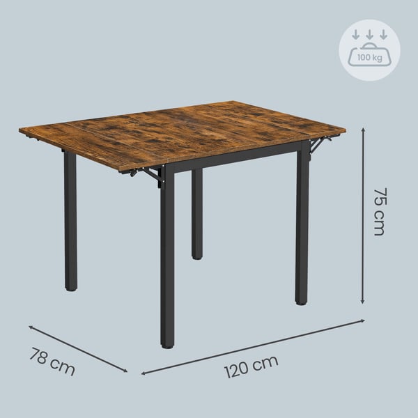 Spisebord, 78x120x76,2 cm, Brun