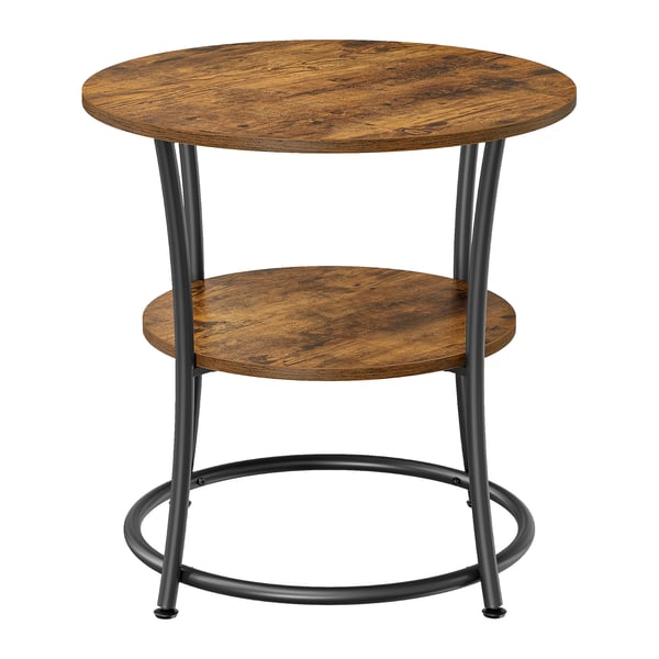 Sidebord, 55x55 cm, Brun Sort