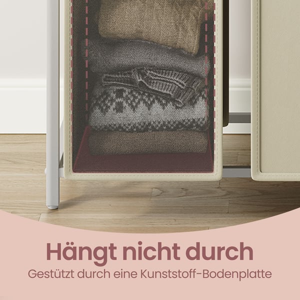 Tvättkorg, 4 fack, 92,5x33x72 cm, vit