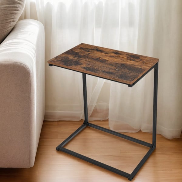 Sofabord, 55x35x66 cm, Brun Sort