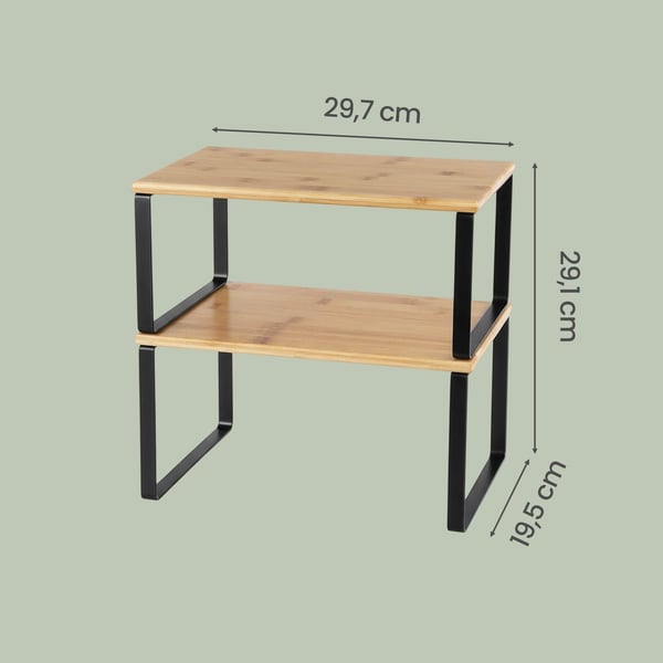 Kryddhylla, 4-delars set, 19.5x29.7x15.8 cm, Svart, Beige