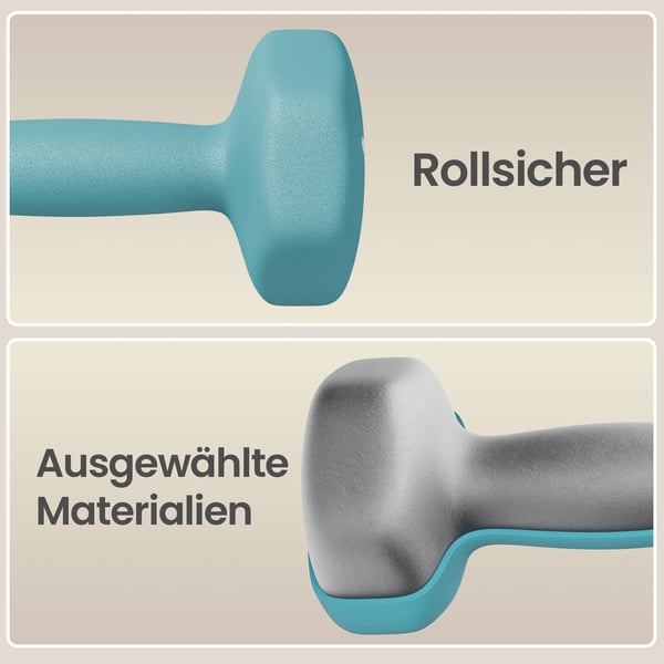 Hantelset, 2x1 kg 2x2 kg 2x3 kg, Rosa