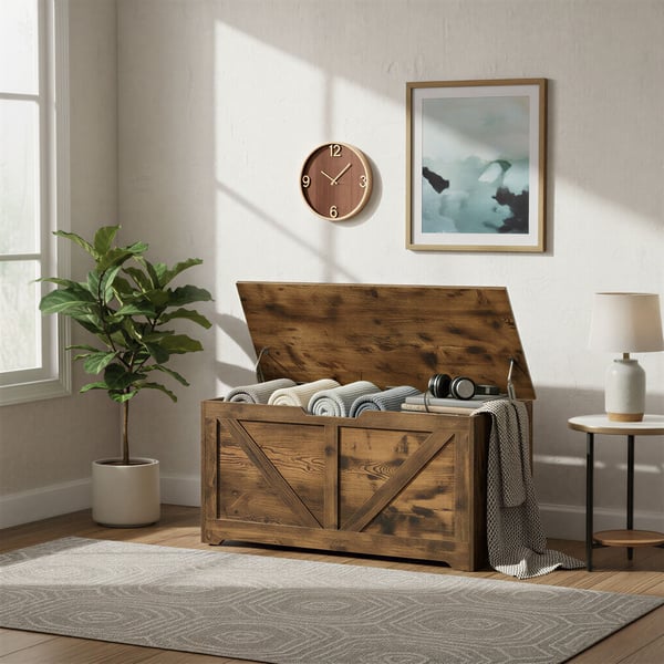 Skobänk, 40x100x46 cm, Brun