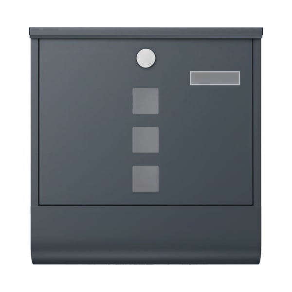 Postkasse, 11x37x37 cm, Antrasitt