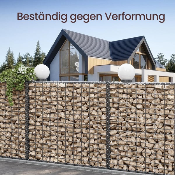 Gabionkurv, 100x90x30 cm, Sølv