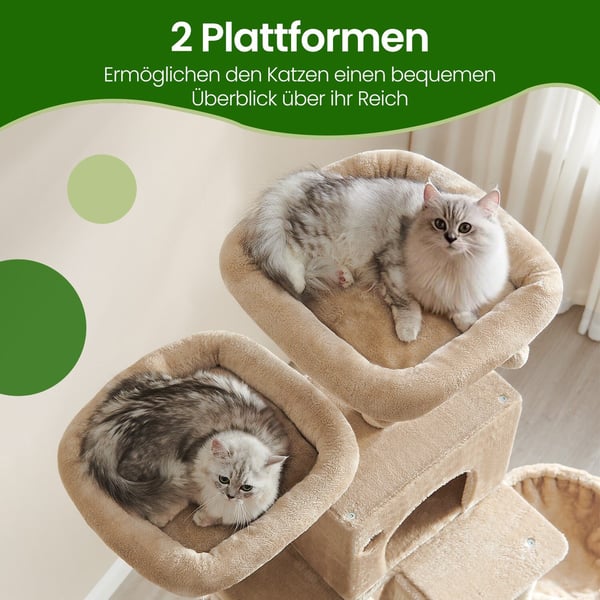 Kattställning, 60x50x206 cm, Brun