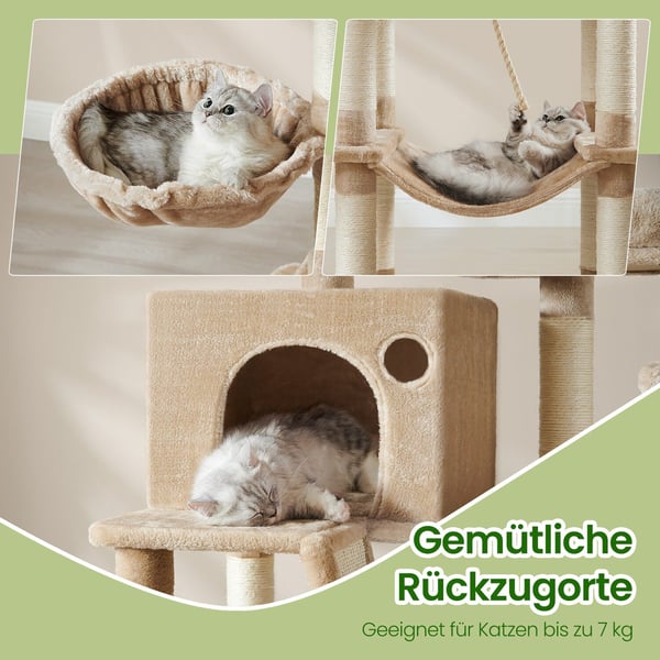 Kattställning, 60x50x206 cm, Brun