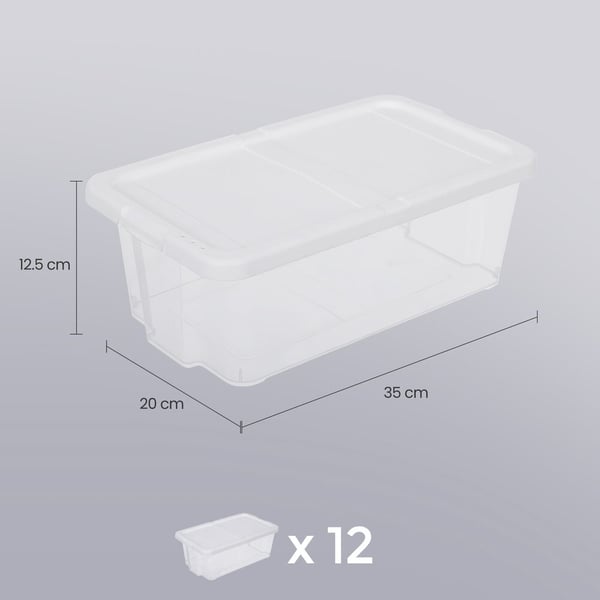 Skoboks, 35x12,5x20 cm, Transparent