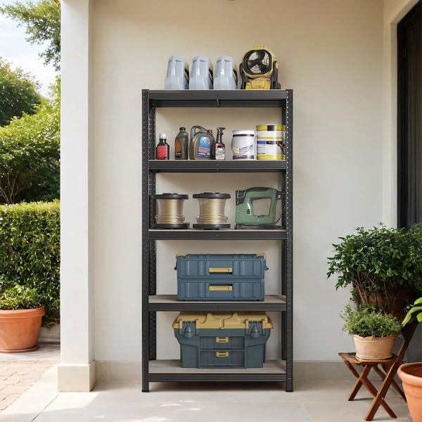 Robust hylle-sett, 40x90x180 cm, Greige