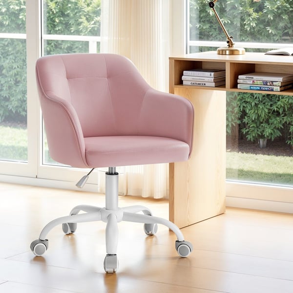 Kontorstol, 64x64x83-93 cm, Pink
