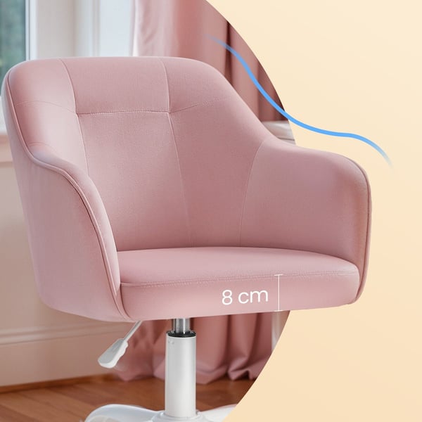 Kontorstol, 64x64x83-93 cm, Pink