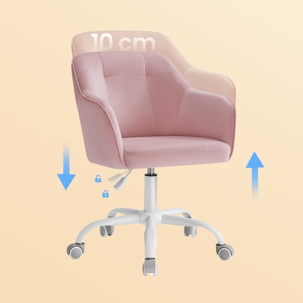 Kontorstol, 64x64x83-93 cm, Pink