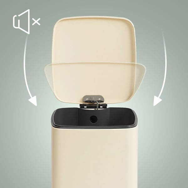Affaldsspand, 30 liter, 34x28,5x54,4 cm, Beige