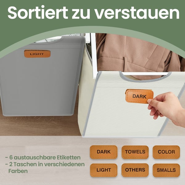 Tvättkorg, 87x33x80,5 cm, Beige