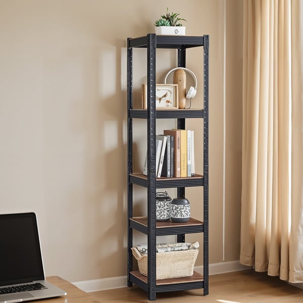 Robust hylle, 150x37x37 cm, brun svart
