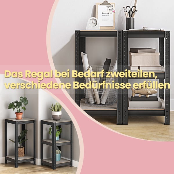 Robust hylle, 150x37x37 cm, Greige