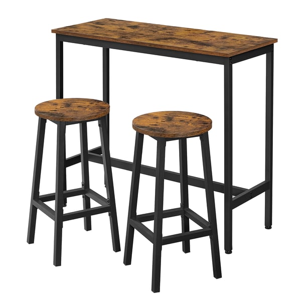 Barbord Set, 40x100x90 cm, Brun