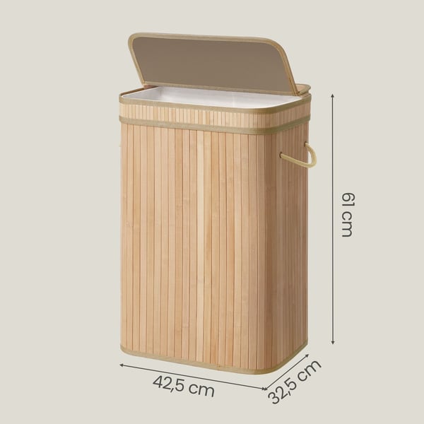 Tvättkorg, 31,5x42,5x61 cm, Beige