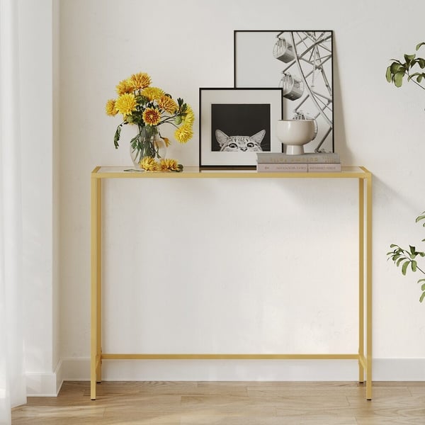 Konsolbord, 35x100x80 cm, Guld