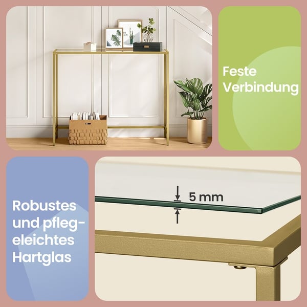 Konsolbord, 35x100x80 cm, Guld