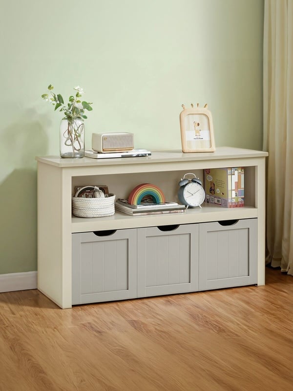Barneoppbevaringshylle, 30x102x60 cm, Beige