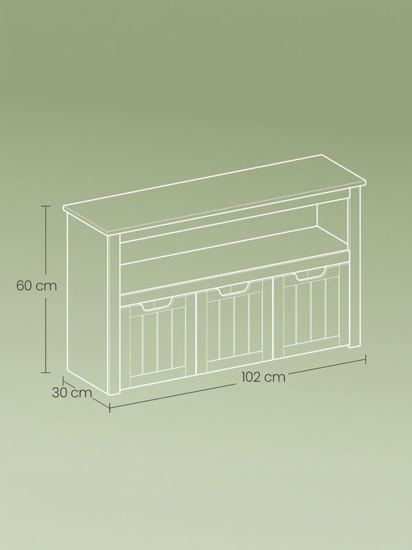 Barneoppbevaringshylle, 30x102x60 cm, Beige