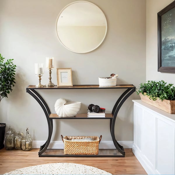 Konsollbord, 120x30x80 cm, Brun