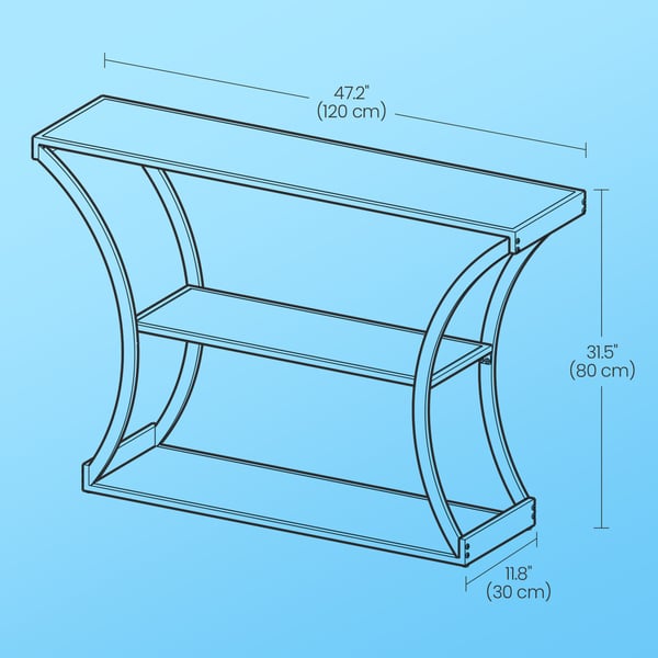 Konsollbord, 120x30x80 cm, Brun