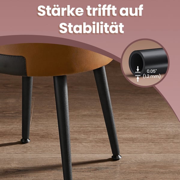 Rund sittelkrakk, 38,2x44,4 cm, Brun
