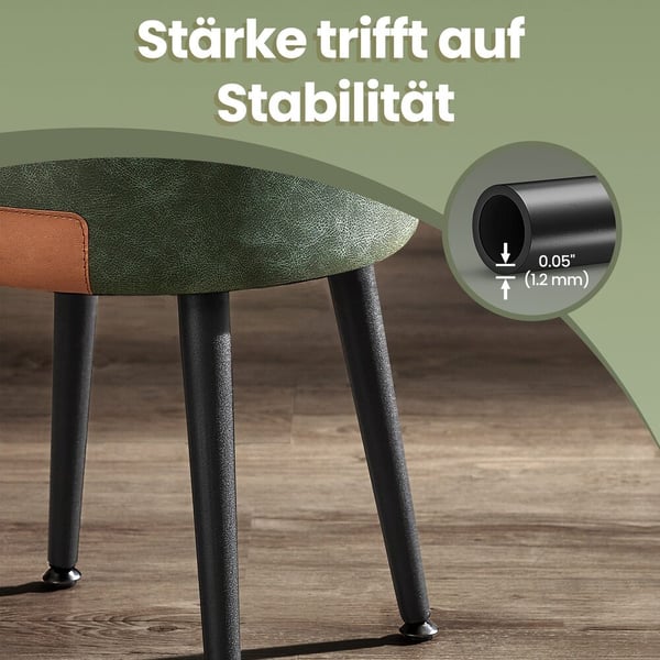 Rund krakk puff, 38,2x44,4 cm, Grønn