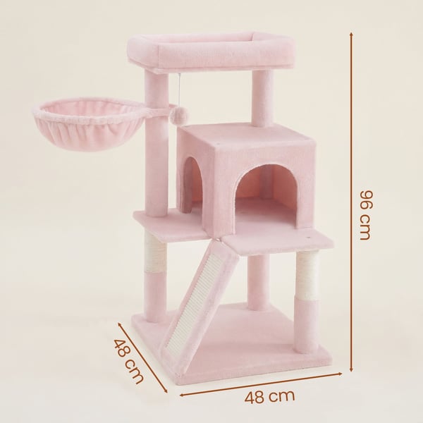 Kattetre, 48,1x48,1x96,1 cm, Rosa