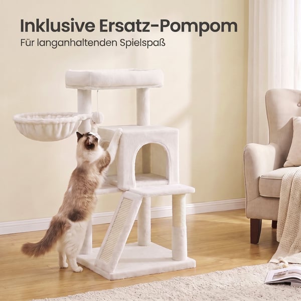 Klatrestativ for katt, 48,1x48,1x96,1 cm, Hvit