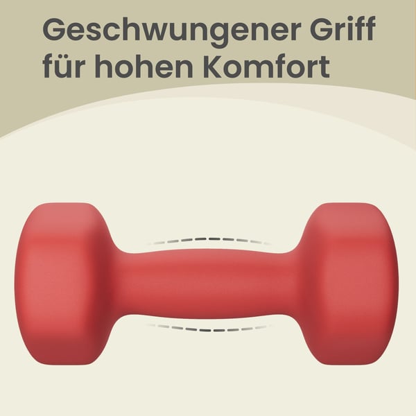 Håndvægte 2-sæt, 2 x 3 kg, rødt