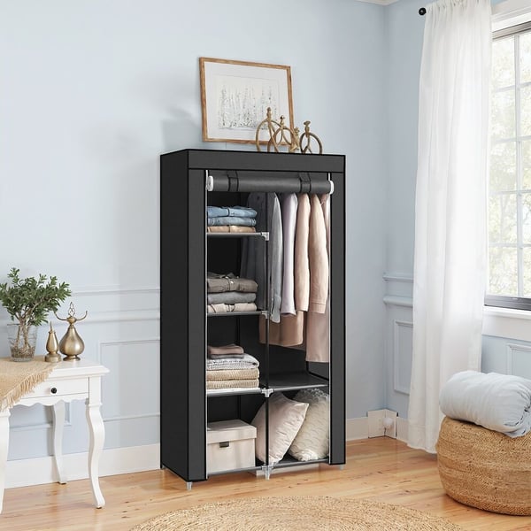 Garderobe, 88x45x168 cm, Sort
