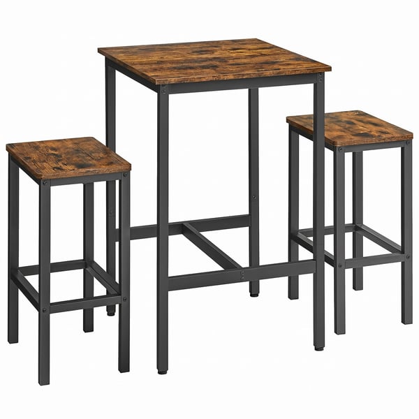 Barbord sæt, 60x60x90 cm, Brun Barbord sæt, 60x60x90 cm, Brun