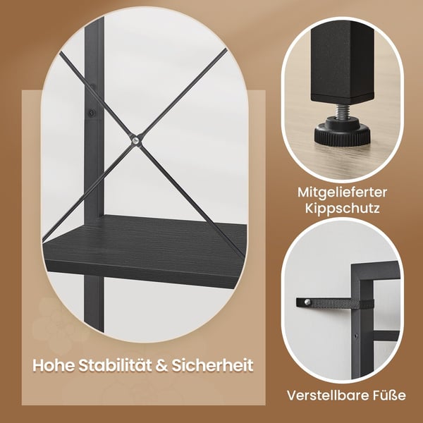 Hylly, 24x40x107 cm, Musta