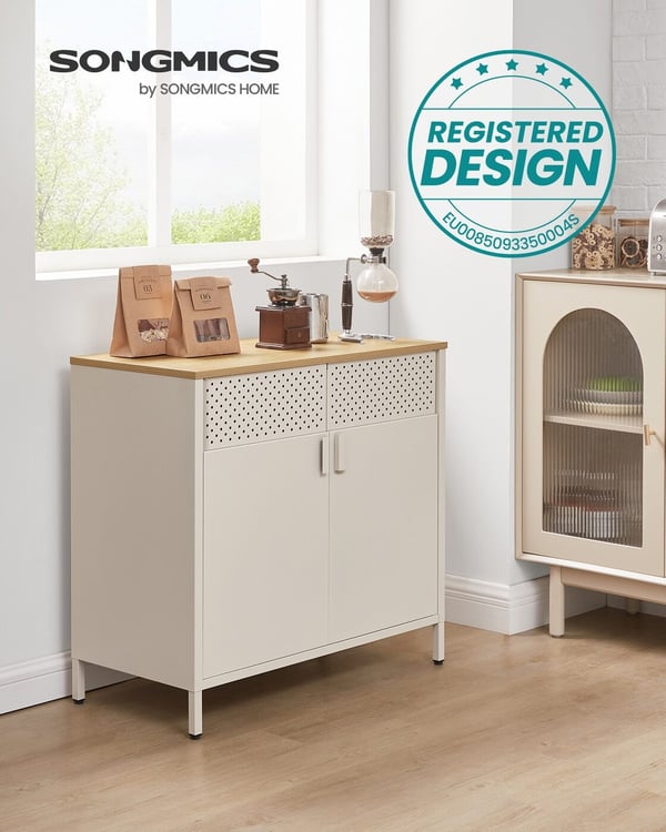 Förvaringsskåp, 40x80x76 cm, Sandbeige