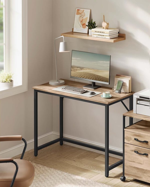 Skrivebord, 100x50x75 cm, Brun